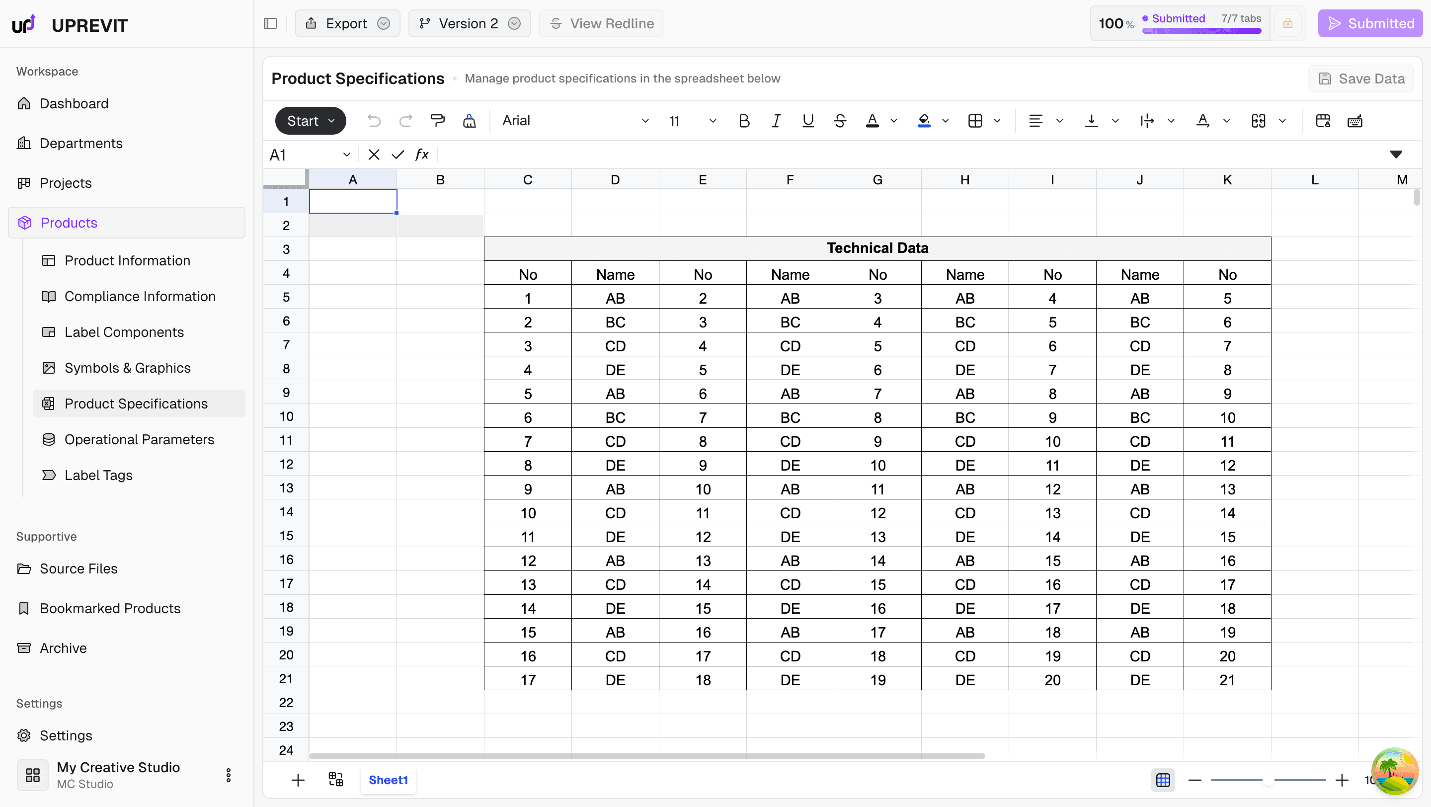 Product Specifications